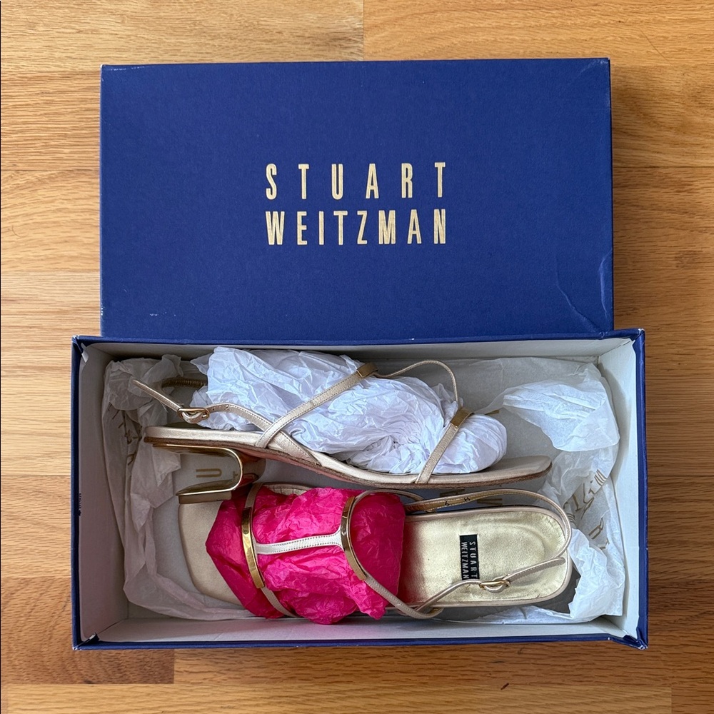 Stuart Weitzman ‘Liberty’ sandals Leather Gold Heels